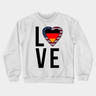 Amerikanische und Deutsches Herz - American German heart Crewneck Sweatshirt